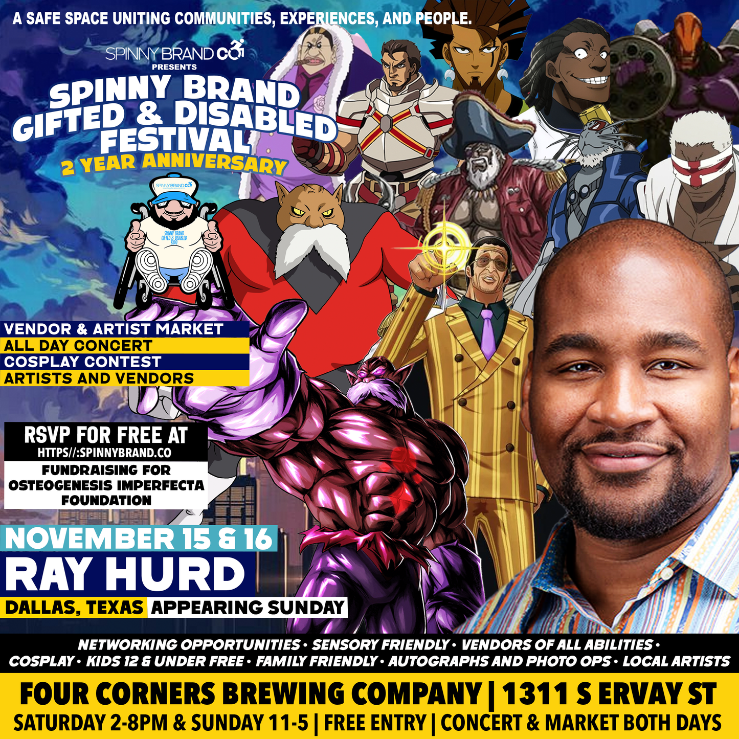 Fast Pass for Ray Hurd - November Spinny Brand Gifted & Disabled Festival
