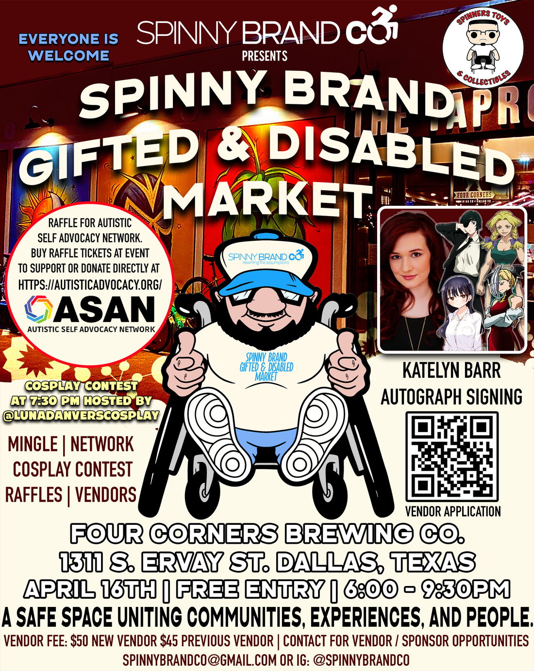 SPINNY BRAND GIFTED & DISABLED MARKET APRIL