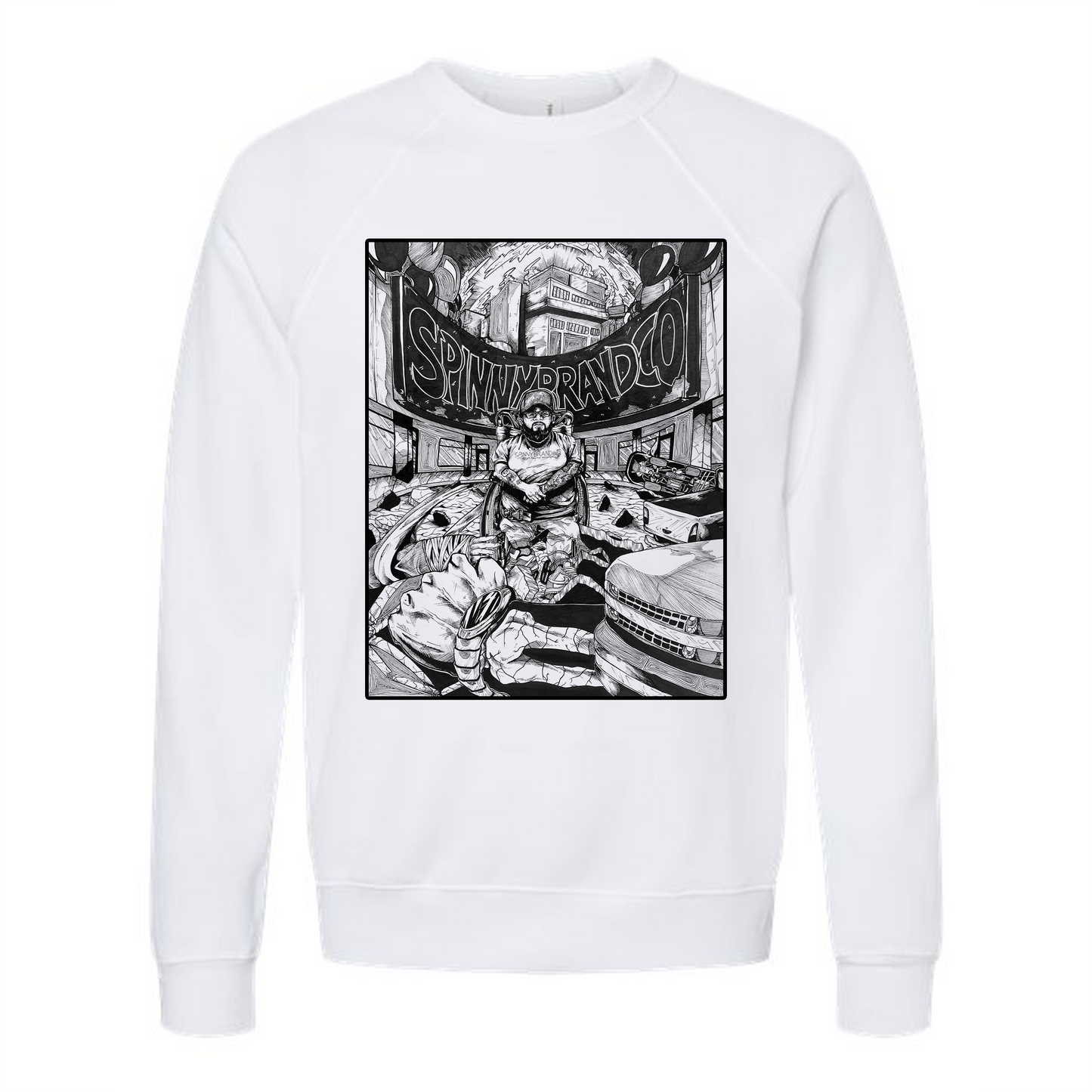 SPINNY BRAND CO. BAZAAR OF TRAGEDY CREWNECK SWEATHER (PRE ORDER)