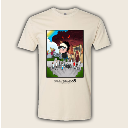 SPINNY BRAND CO. "HAPPIEST" PLACE ON EARTH CREAM T SHIRT (PRE ORDER)