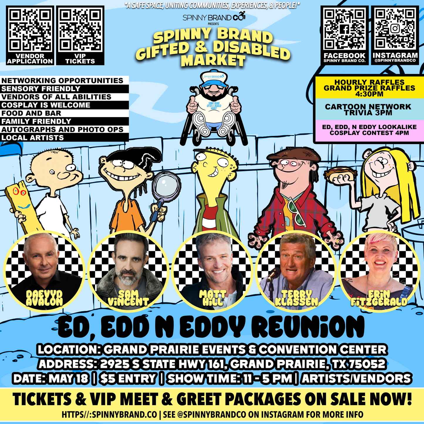 Ed, Edd n Eddy VIP VA Combo Fast Pass to the May Spinny Brand Gifted & Disabled Market