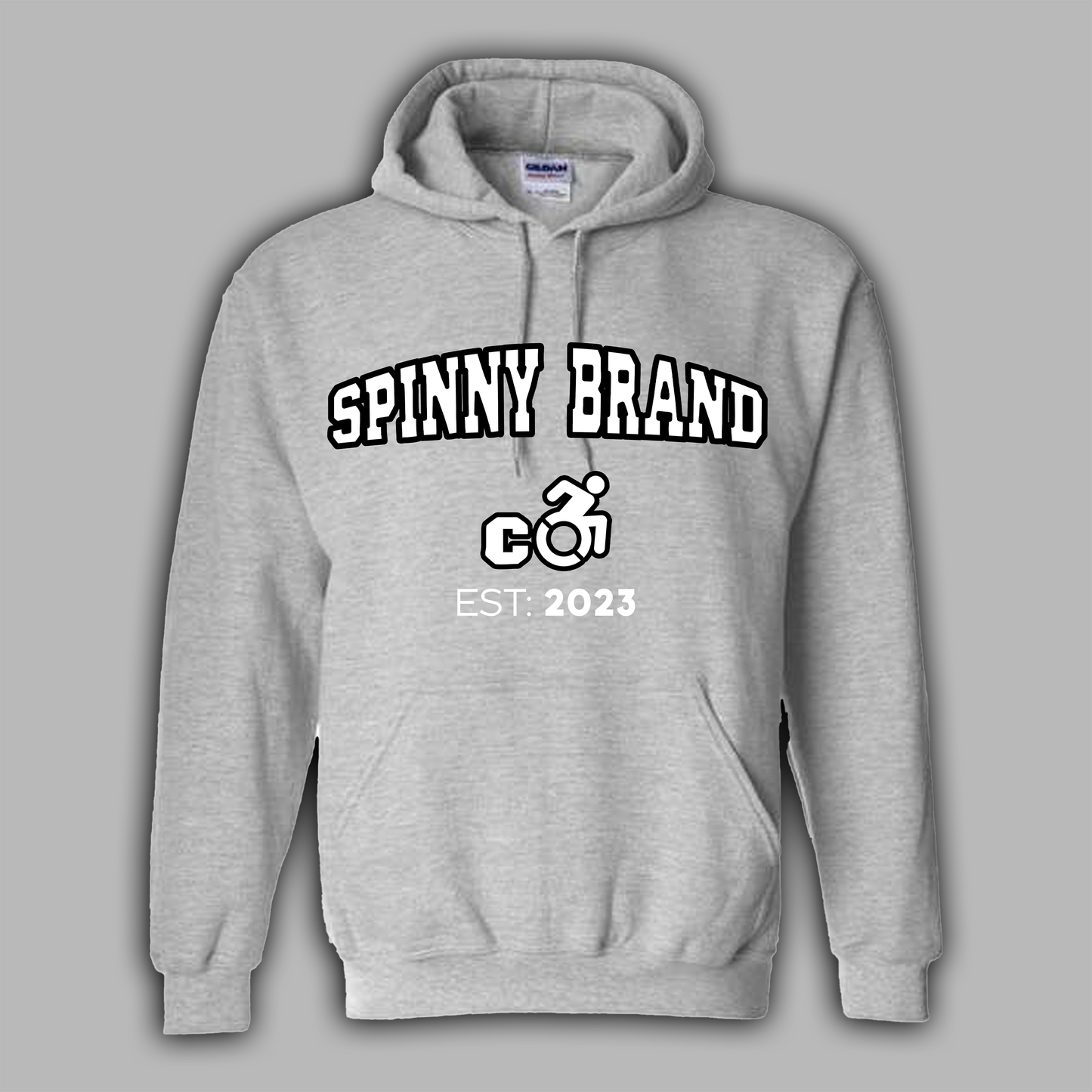 SPINNY BRAND CO. GREY COLLEGE HOODIE (PRE ORDER)