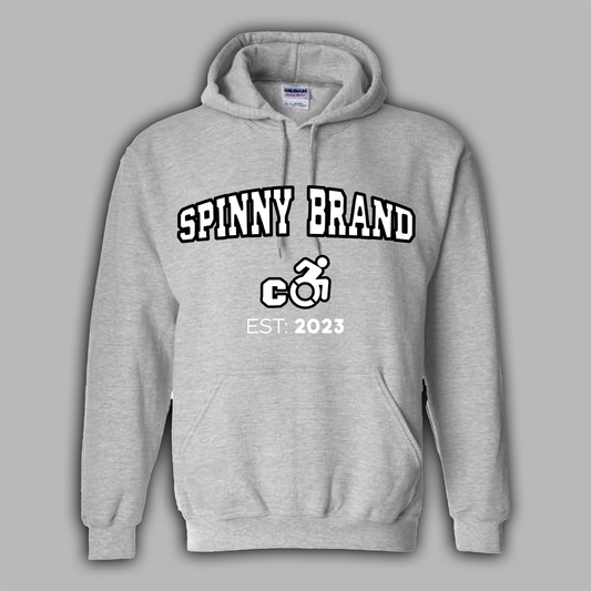 SPINNY BRAND CO. GREY COLLEGE HOODIE (PRE ORDER)