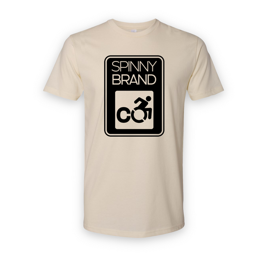 SPINNY BRAND CO. “HANDICAP SIGN” CREAM TEE