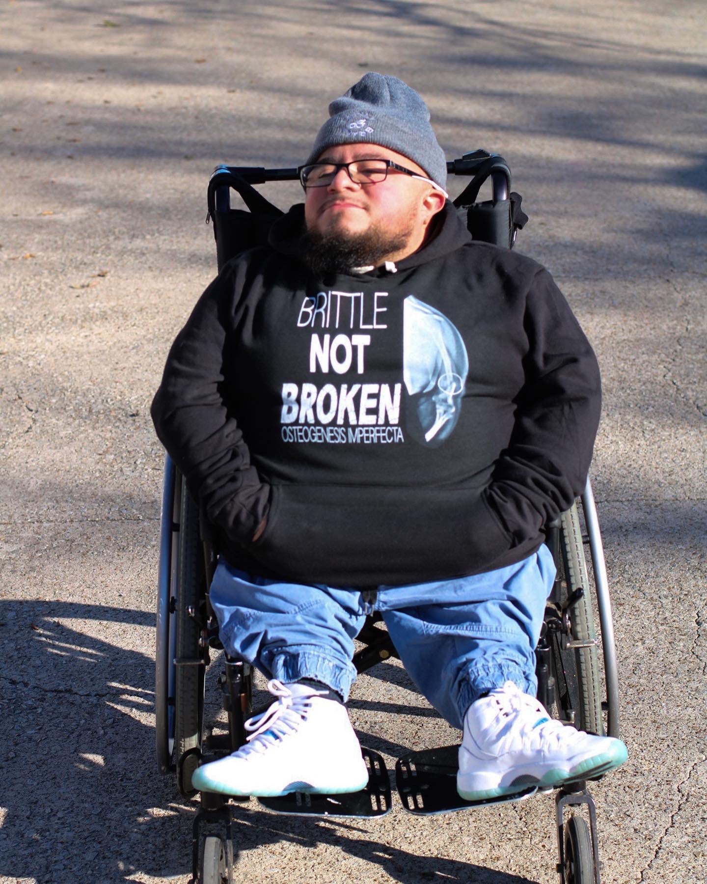 SPINNY BRAND CO. “BRITTLE NOT BROKEN” BLACK T-SHIRT