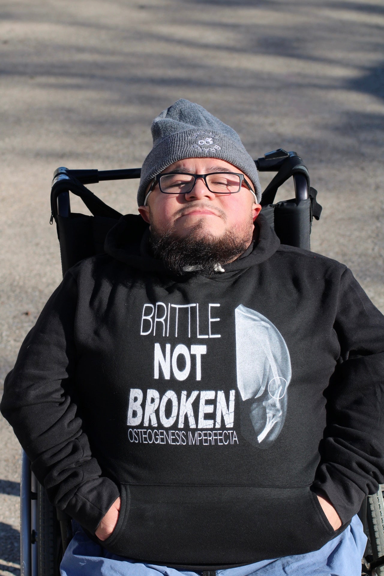 SPINNY BRAND CO. “BRITTLE NOT BROKEN” BLACK T-SHIRT