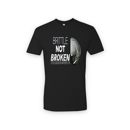 SPINNY BRAND CO. “BRITTLE NOT BROKEN” BLACK T-SHIRT